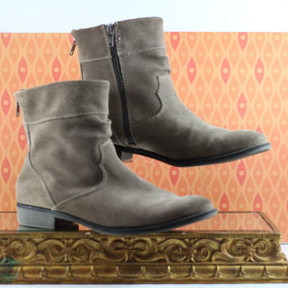 Tan Suede Ankle Boots